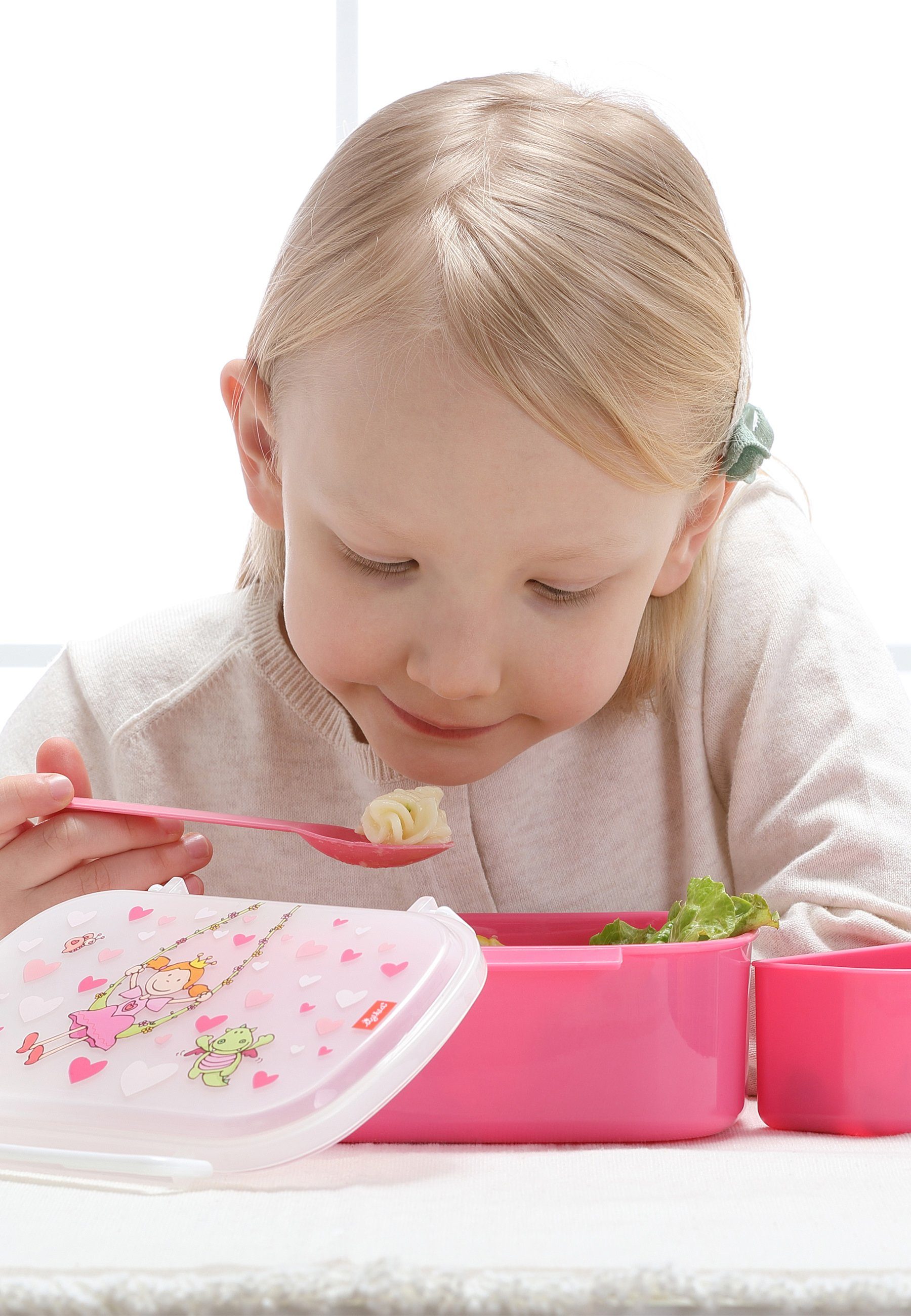 Sigikid Lunchbox Brotdose mit Rohkostschälchen für Kinder Unisex, 100% Polypropylen, (1-tlg)