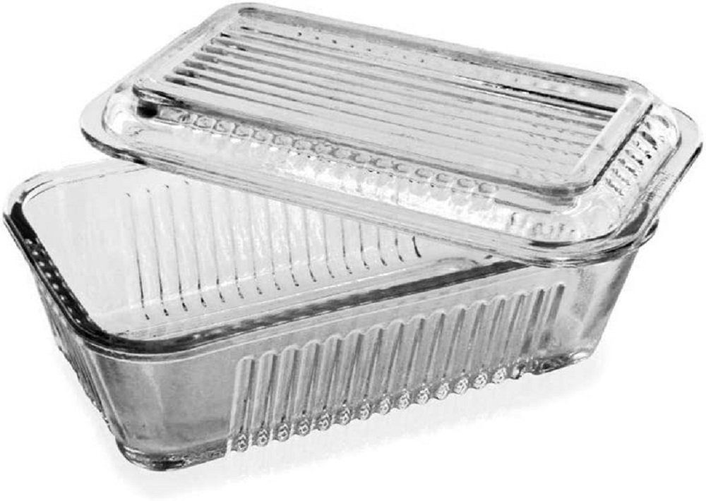 Pasabahce Butterdose Dajar Butterdose, 17 cm x 10 cm Transparent