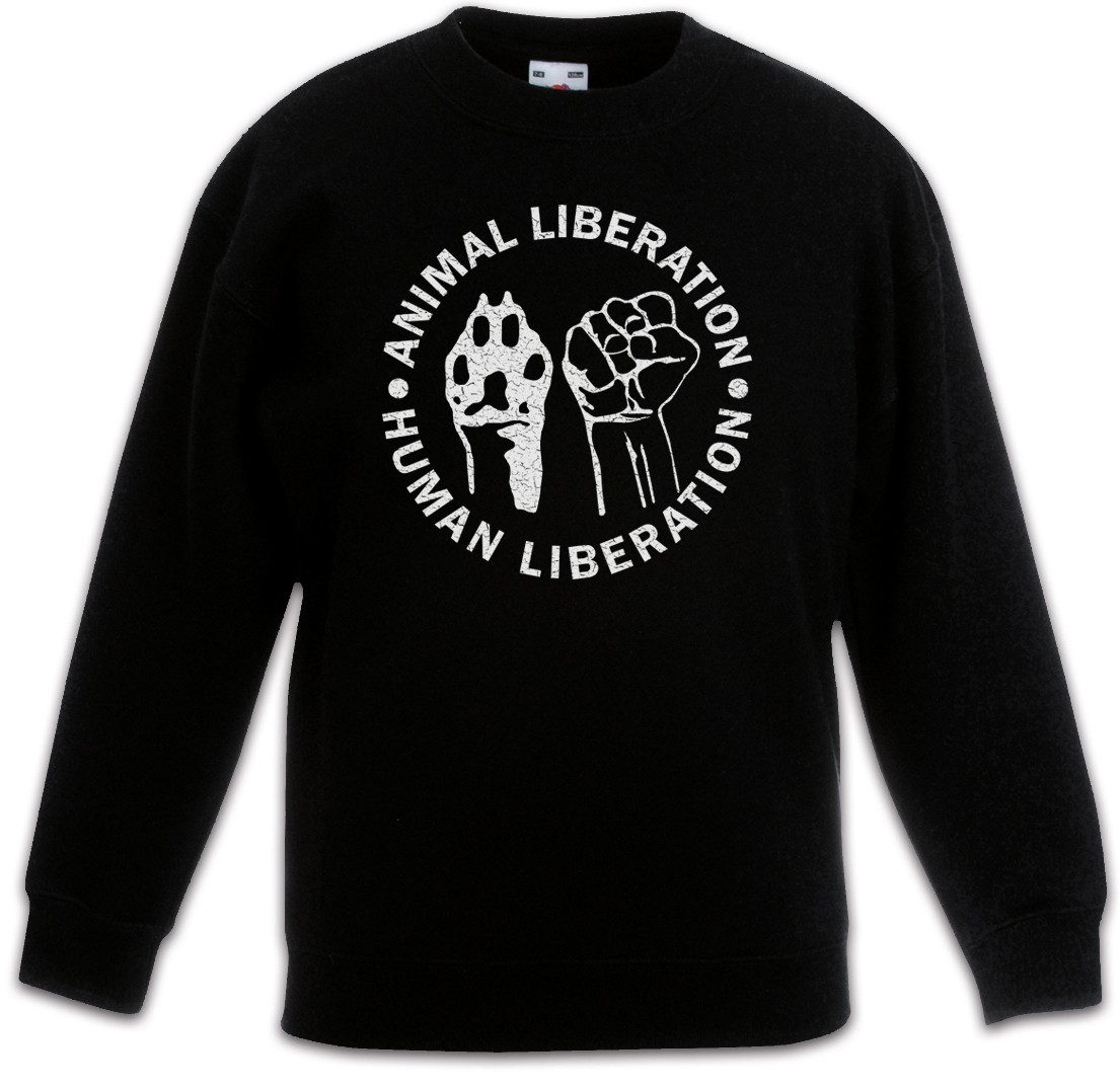 Urban Backwoods Sweatshirt Animal Liberation Kinderpullover Vegan Vegetarier Veganer Speziesismus (1-tlg) Tierschutz Animal Welfare Veganismus