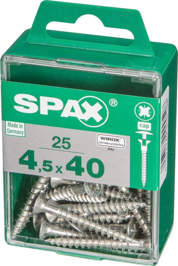 mm 2 4.5 - PZ x SPAX Holzbauschraube Spax 25 Stk. Universalschrauben 40