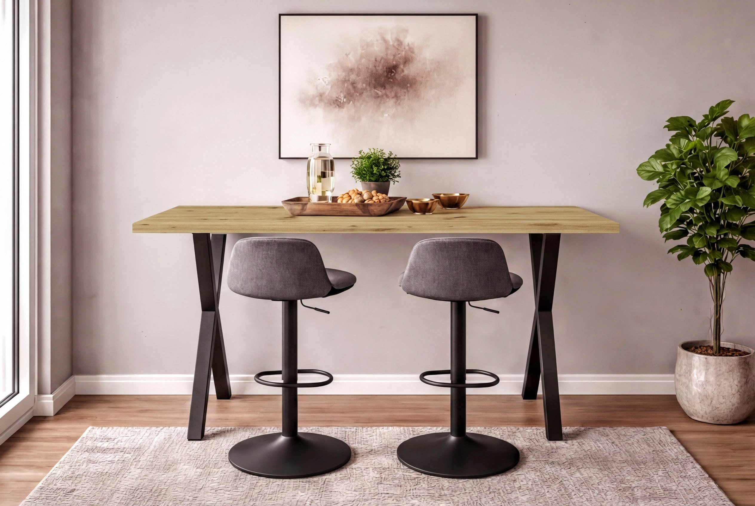 Mäusbacher Tresentisch Bartresentisch Metall, Bartresentisch Metallgestell, Höhe 109 cm