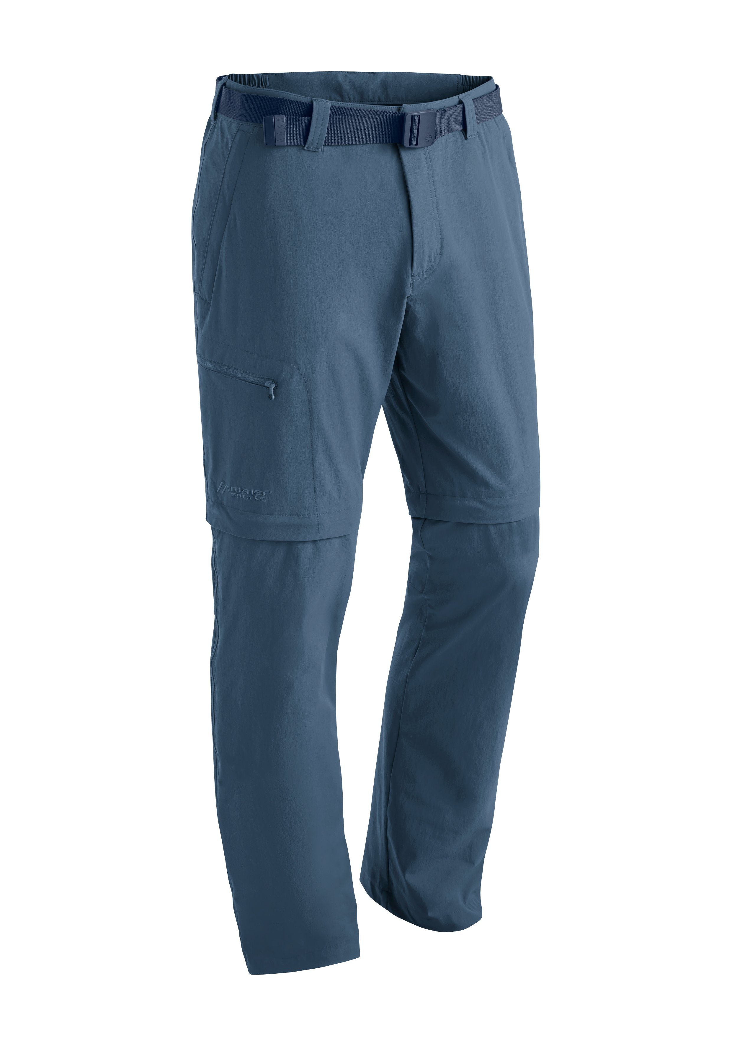 Herren Funktionshose zipp-off Tajo Maier atmungsaktive Outdoor-Hose jeansblau Wanderhose, Sports