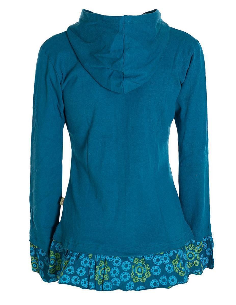 Vishes Kapuzensweatjacke Damen Sommerjacke Blumen-Strickjacke Elfenjacke günstig online kaufen