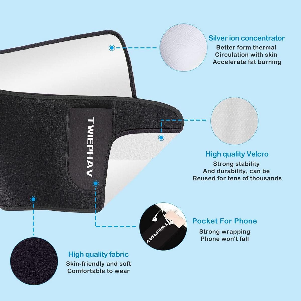 EVERY Bauchweggürtel Verstellbarer Neopren Schwitzgürtel Waist günstig online kaufen
