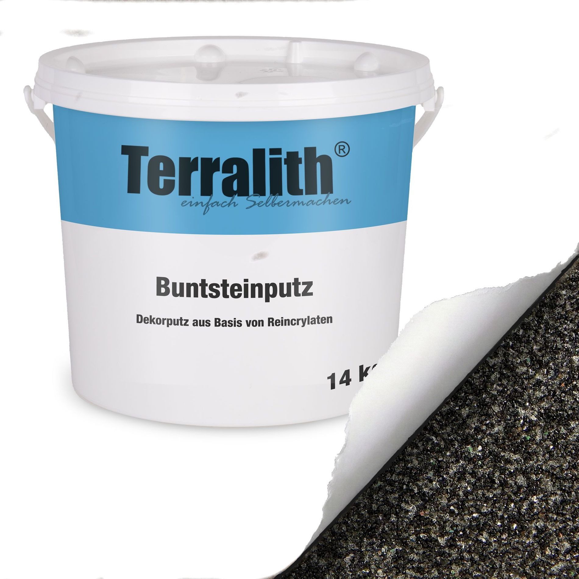 Terralith® Kunstharzputz Buntsteinputz Mosaikputz 2mm -14 kg- BSP79 (Eimer, Verarbeitungsfertig) Dekorationsputz aus Marmor-Granulat bzw. eingefärbter Körnung