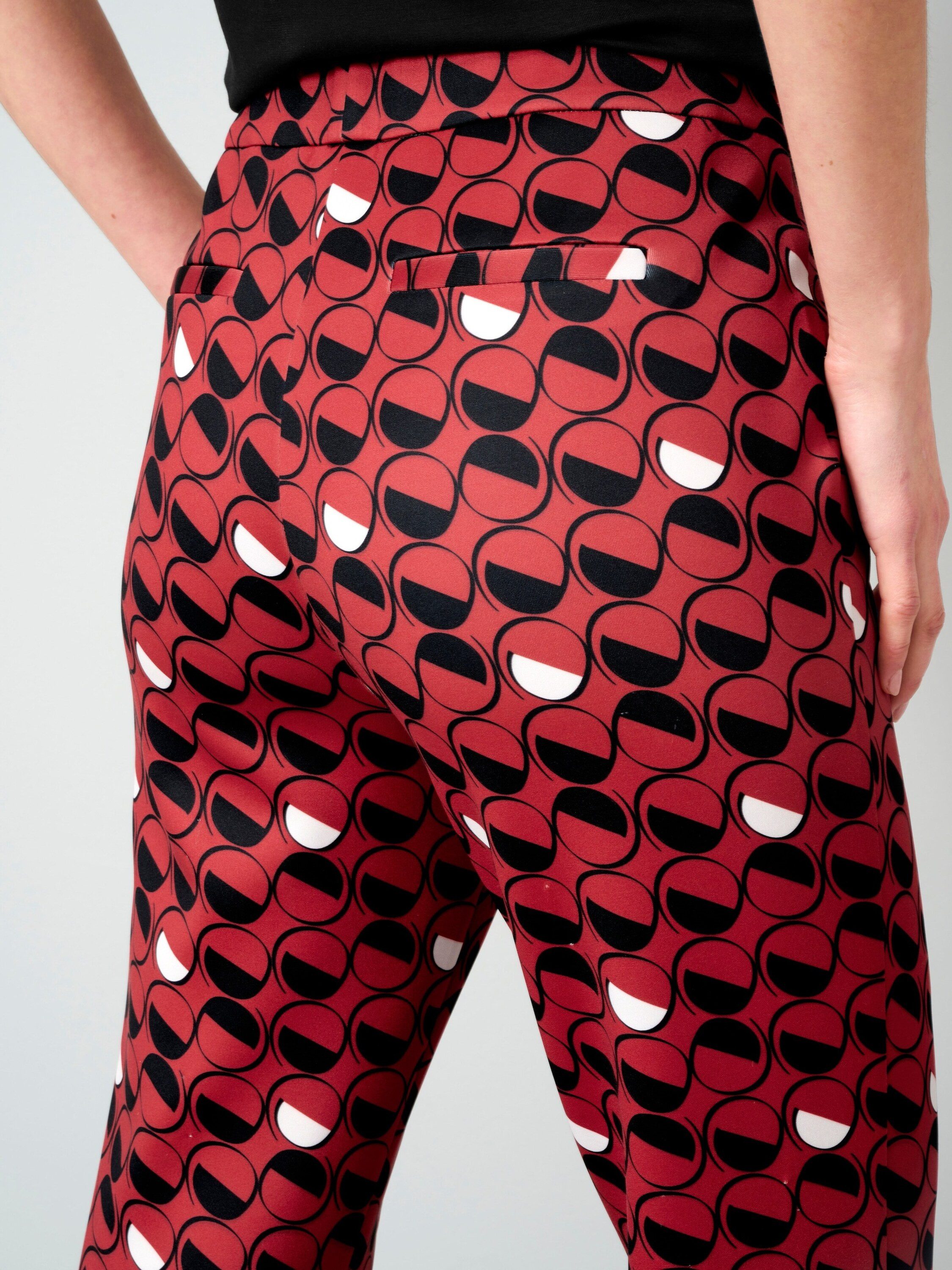 Alba Moda Stoffhose Druckhose mit Bordüre