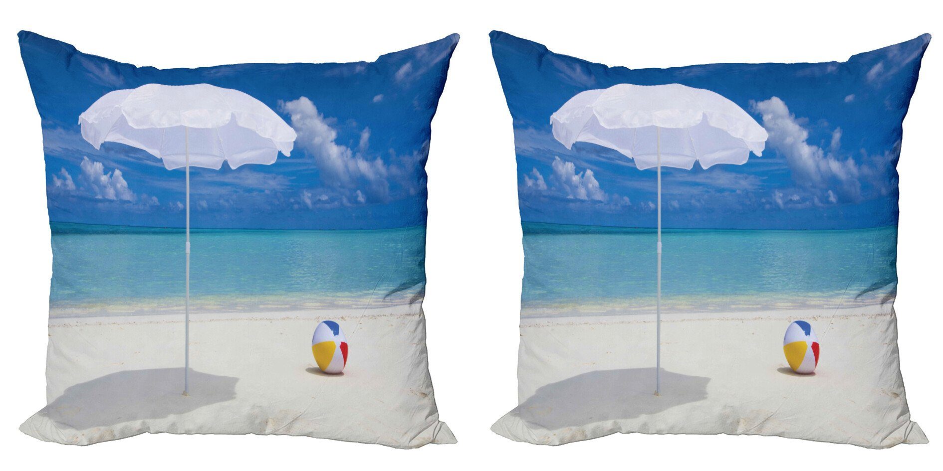 Kissenbezüge Modern Accent Doppelseitiger Digitaldruck, Abakuhaus (2 Stück), Strand Summer Season Vibes Sea