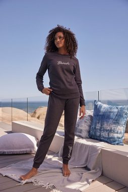 Bench. Loungewear Sweatshirt -Loungeshirt mit glänzender Logostickerei, Loungewear, Loungeanzug