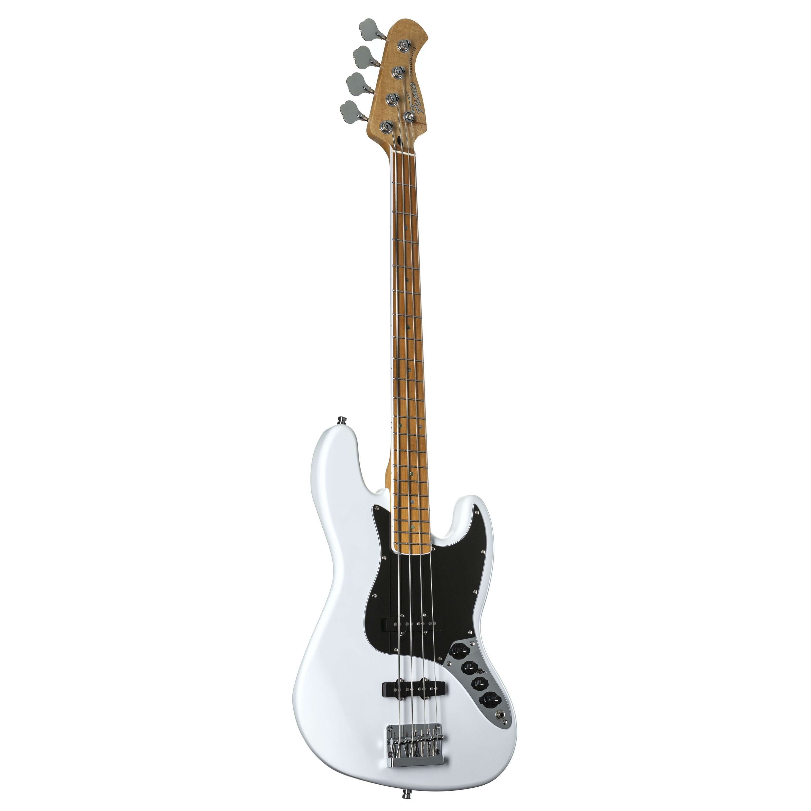 FAME E-Bass, E-Bässe, 4-Saiter E-Bässe, Custom JB 4 White - E-Bass