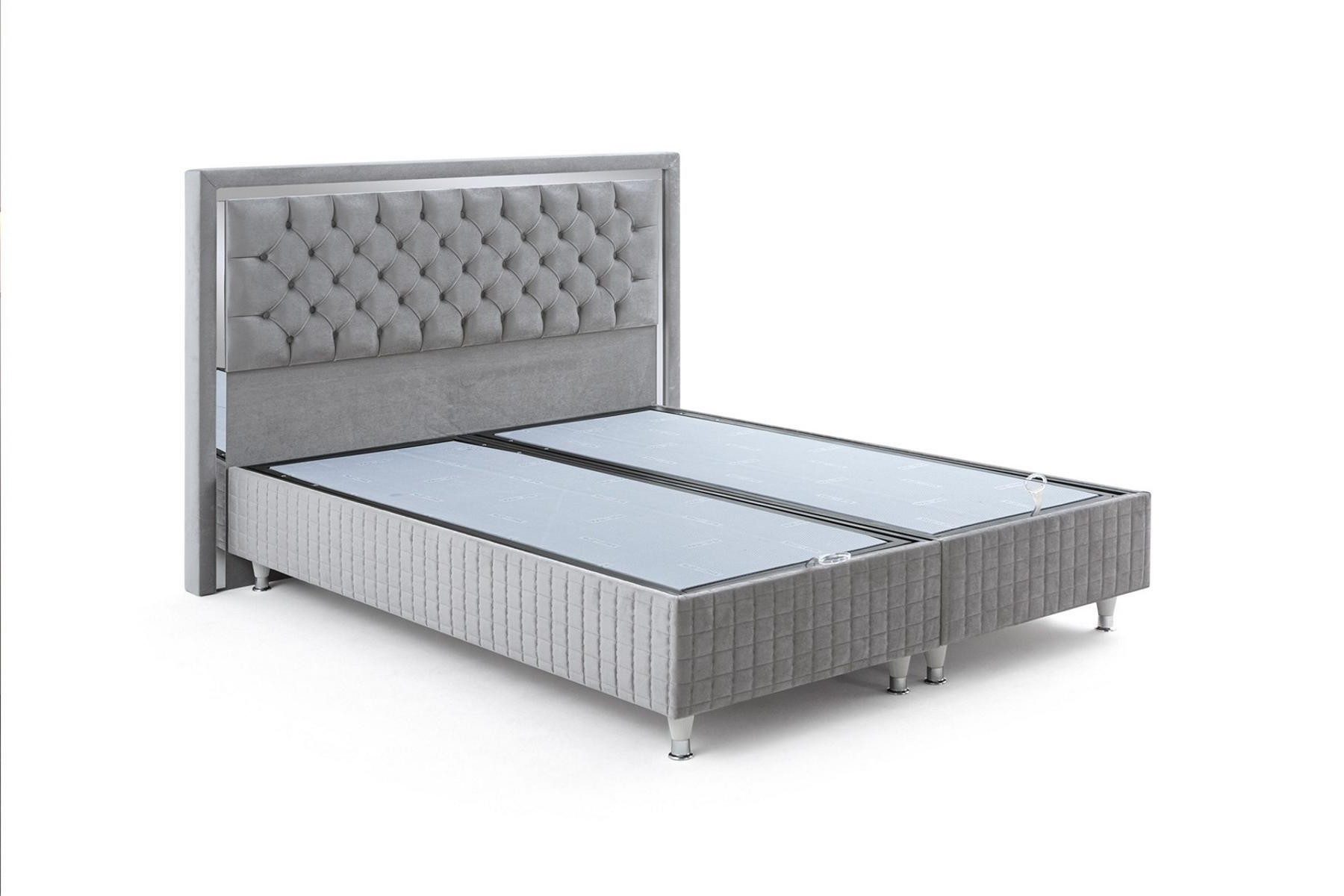 Xlmoebel Polsterbett Graues Polsterbett mit modernem Design und hohem Komfort (1-tlg., Bett), Hergestellt in Europa