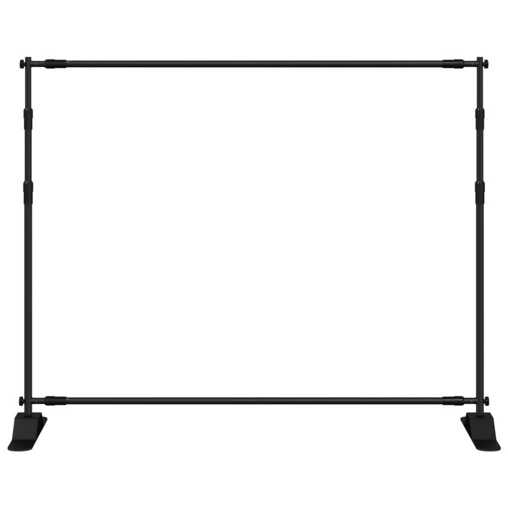 vidaXL Fotohintergrund Hintergrundstative 2 Stk. Schwarz 254x243 cm Stahl