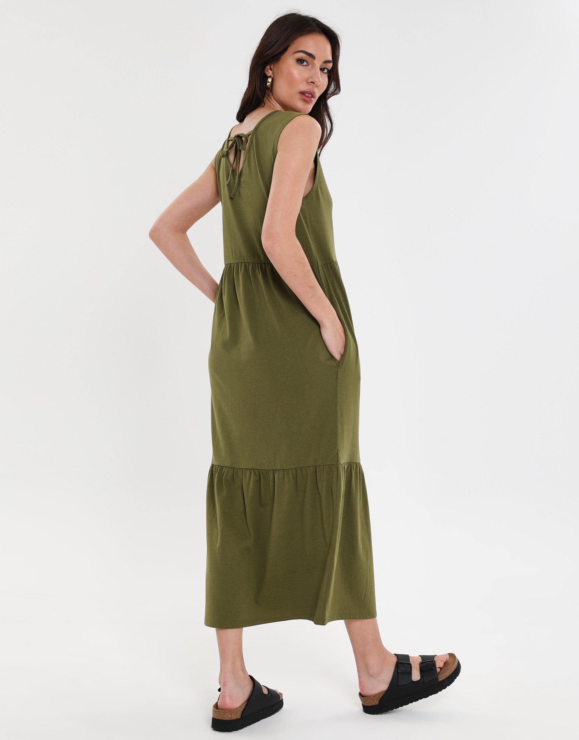 Threadbare Jerseykleid THB Byers Tiered im schlichten Design
