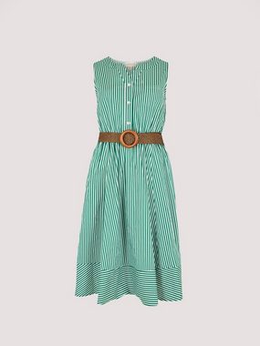 Apricot Minikleid Fine Stripe Woven Belted Dress, mit Gürtel