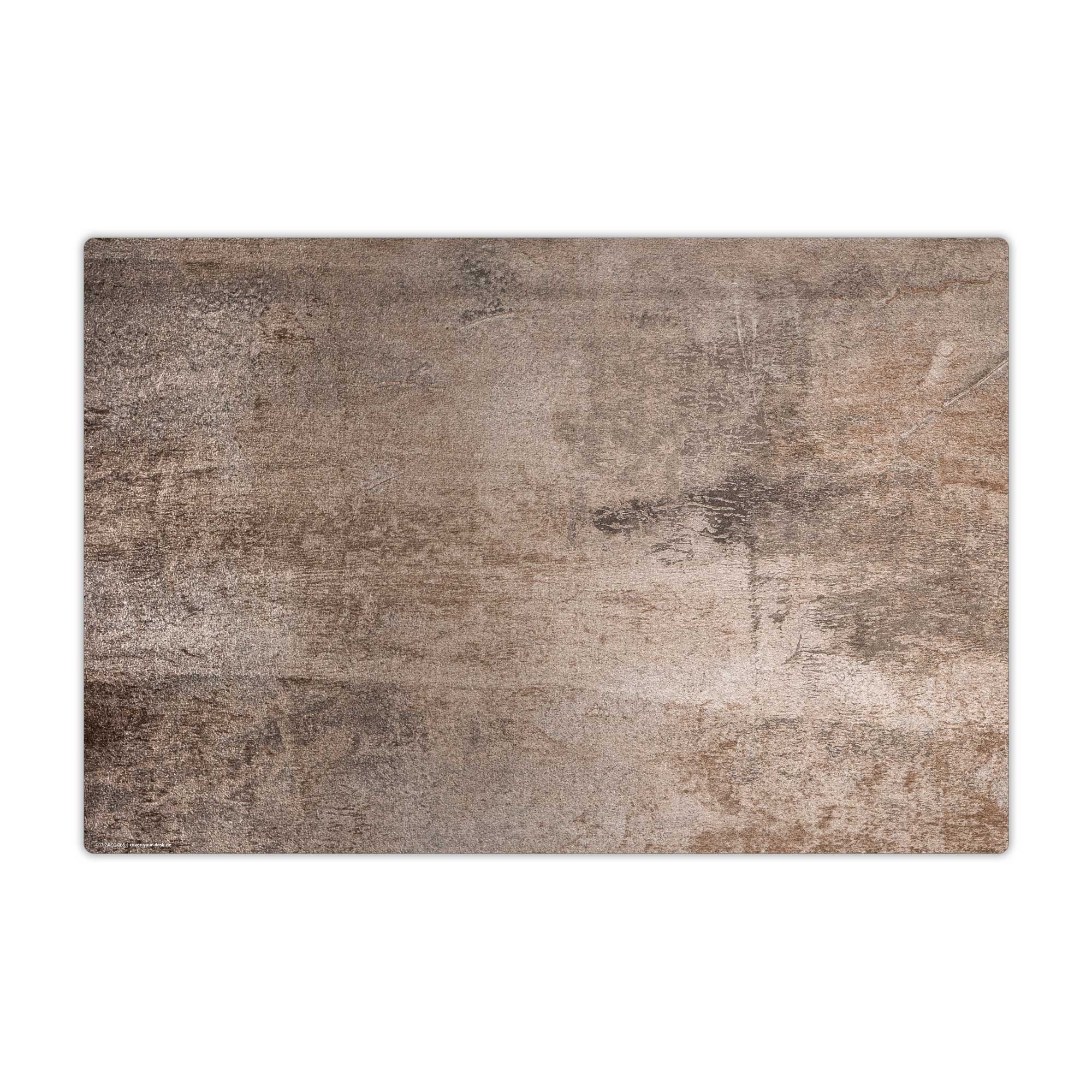 cover-your-desk.de Schreibtischunterlage abwaschbar - Stahlplatte beige - premium Vinyl - Made in Germany, (1 tlg)