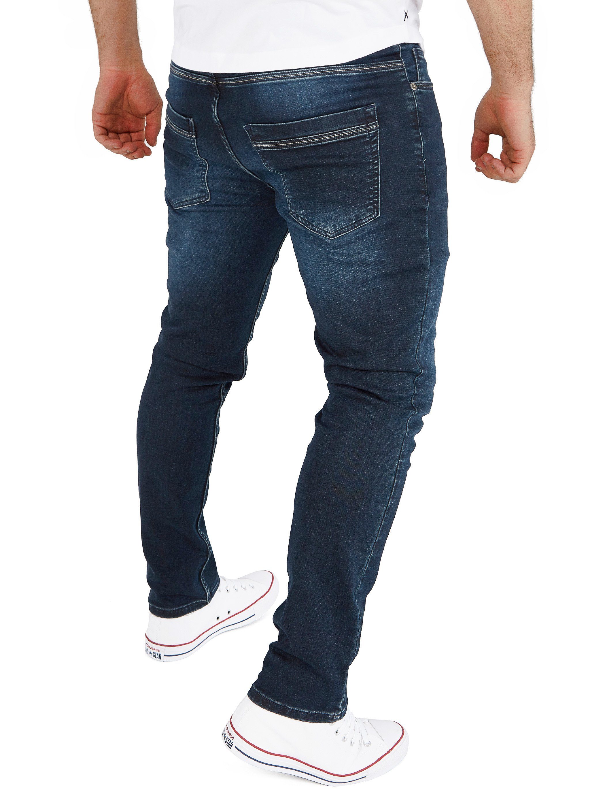 Yazubi Slim-fit-Jeans Herren Sweathose in Jeansoptik Erik Schmale Jeans, mit Stretch-Anteil