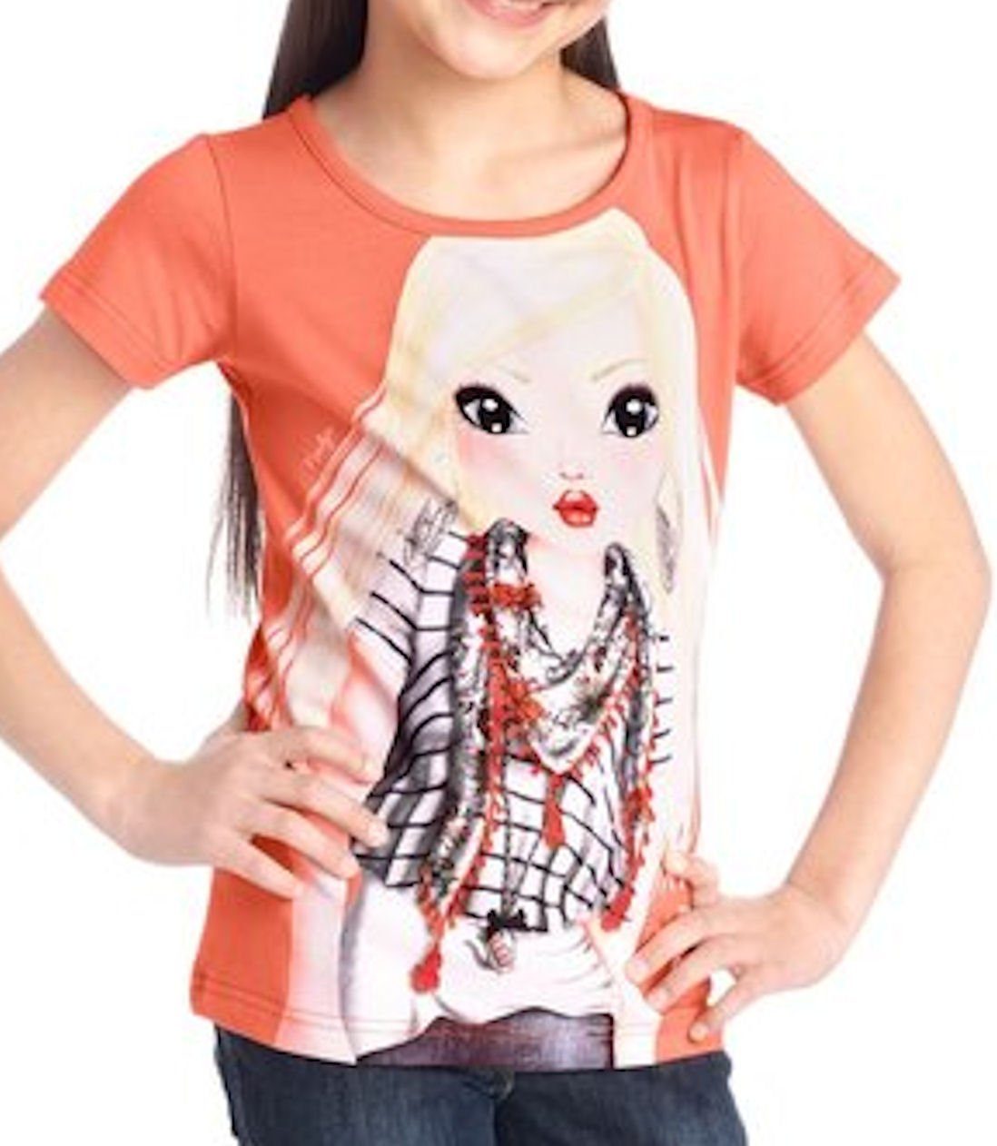 TOPModel T-Shirt Top Model T-Shirt Nadja apricot (1-tlg)