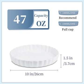 LOVECASA Backform, (1 tlg. 1-tlg), Porzellan Quiche-Backform