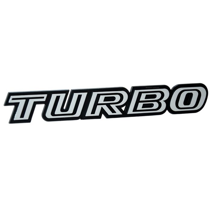 HR Autocomfort Typenschild Auto 3D Relief Schild TURBO Emblem 18 cm selbstklebend