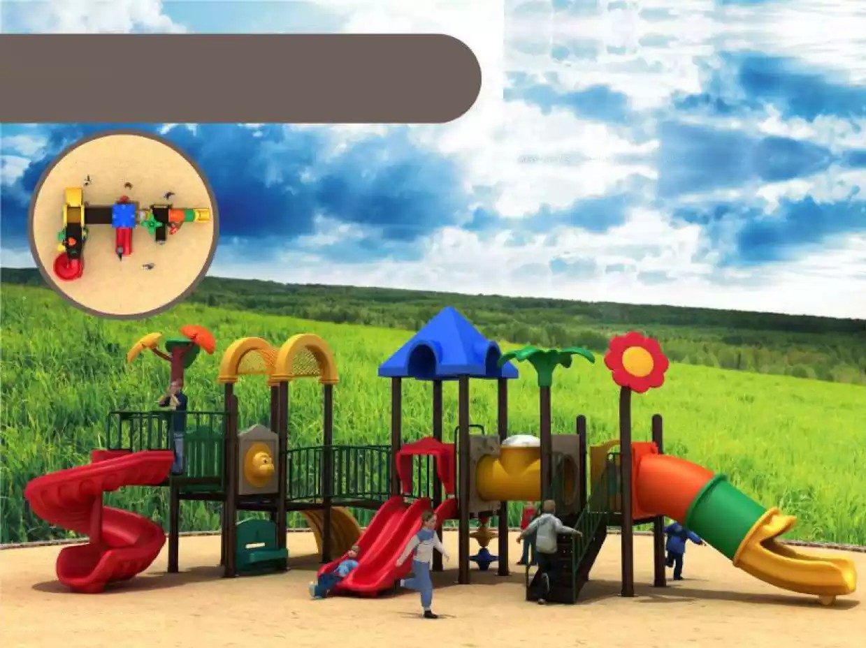 JVmoebel Spielturm Bunter Spielplatz mit Rutsche aus hochwertigem Kunststoff für Kinder, Made in Europa