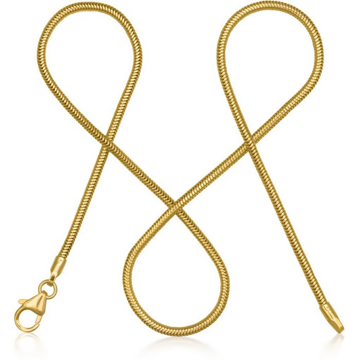 modabilé Goldkette Schlangenkette HEARTFELT 1 6mm 333 Gold Halskette Damen Damenkette 36cm dezent 333er Kette Made in Germany