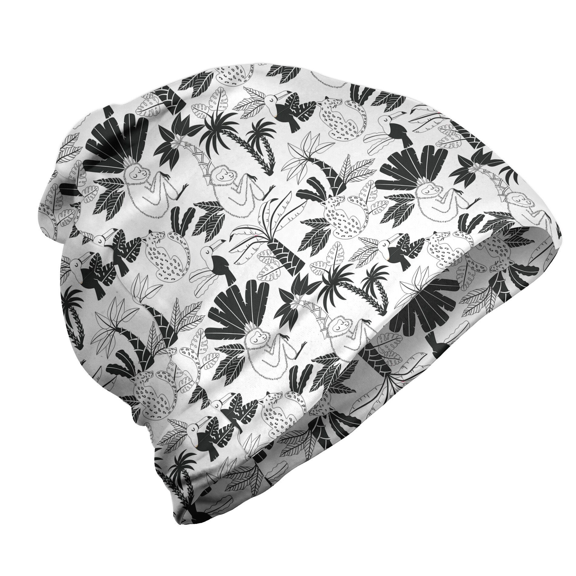 Abakuhaus Beanie Wandern im Freien Wald Tropic Jungle Animals Motiv