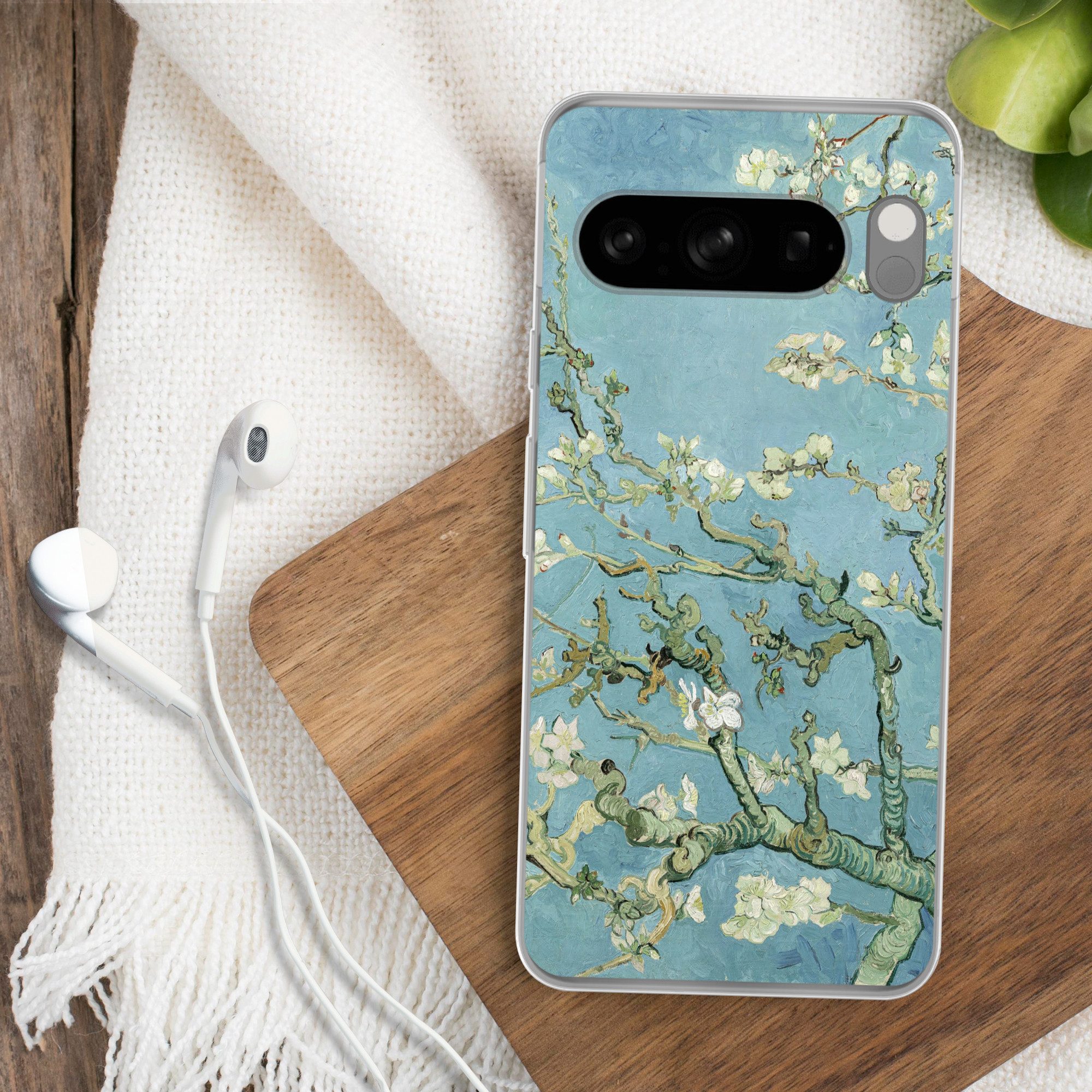 MuchoWow Handyhülle für Google Pixel 8 Pro Mandelblüte - Van Gogh - Kunst, Phone Case, Silikon, Schutzhülle Dünn