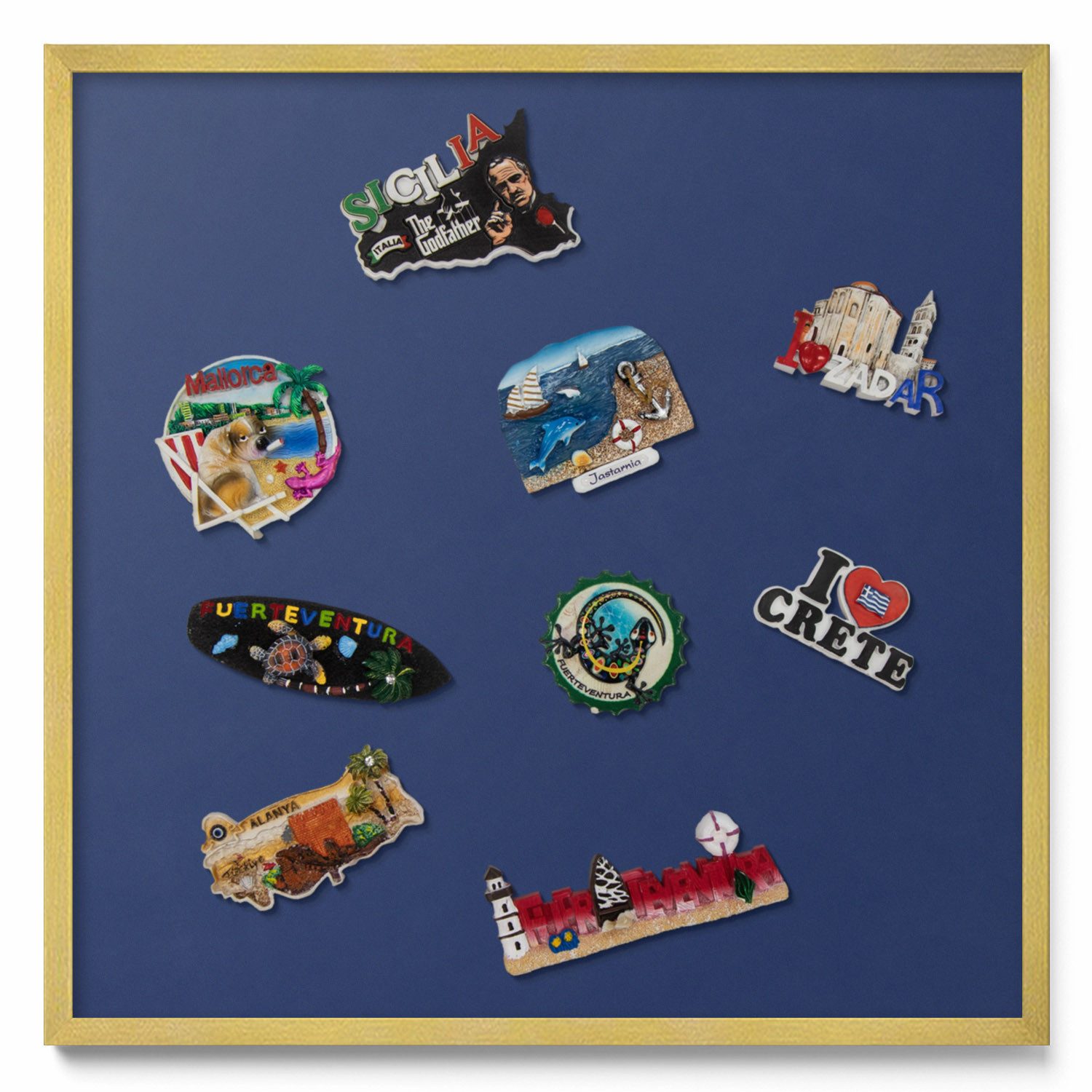 Tulup Magnettafel mit goldenem Rahmen, verschiedenen Farben, für Zuhause und Büro, Magnetisches Memoboard Dekorative für Erinnerungen