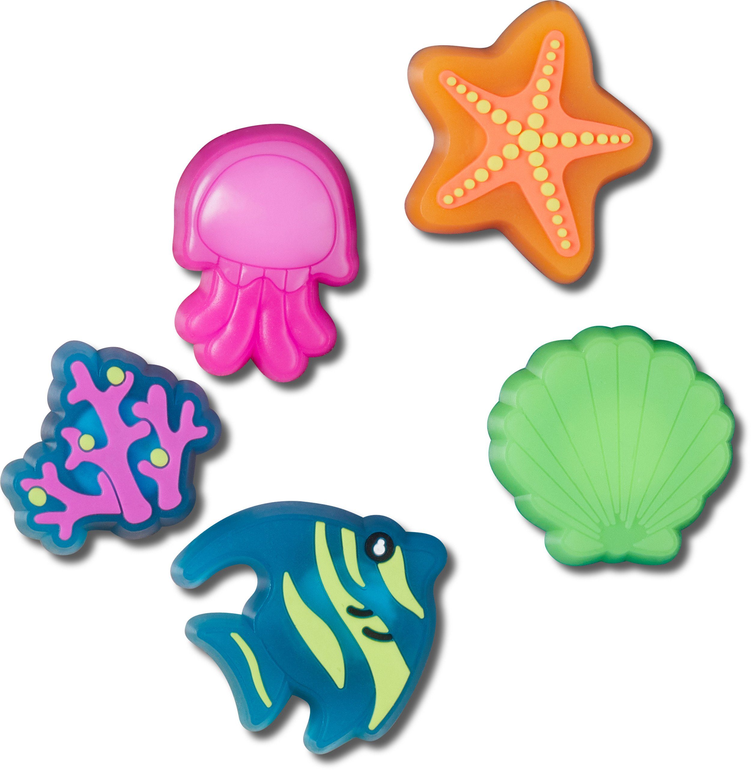 Crocs Schuhanstecker Jibbitz™ Lights Up Under The Sea (Set, 5-tlg., Kein Spielzeug. Nicht für Kinder unter 3 Jahren geeignet), mit Blinkfunktion