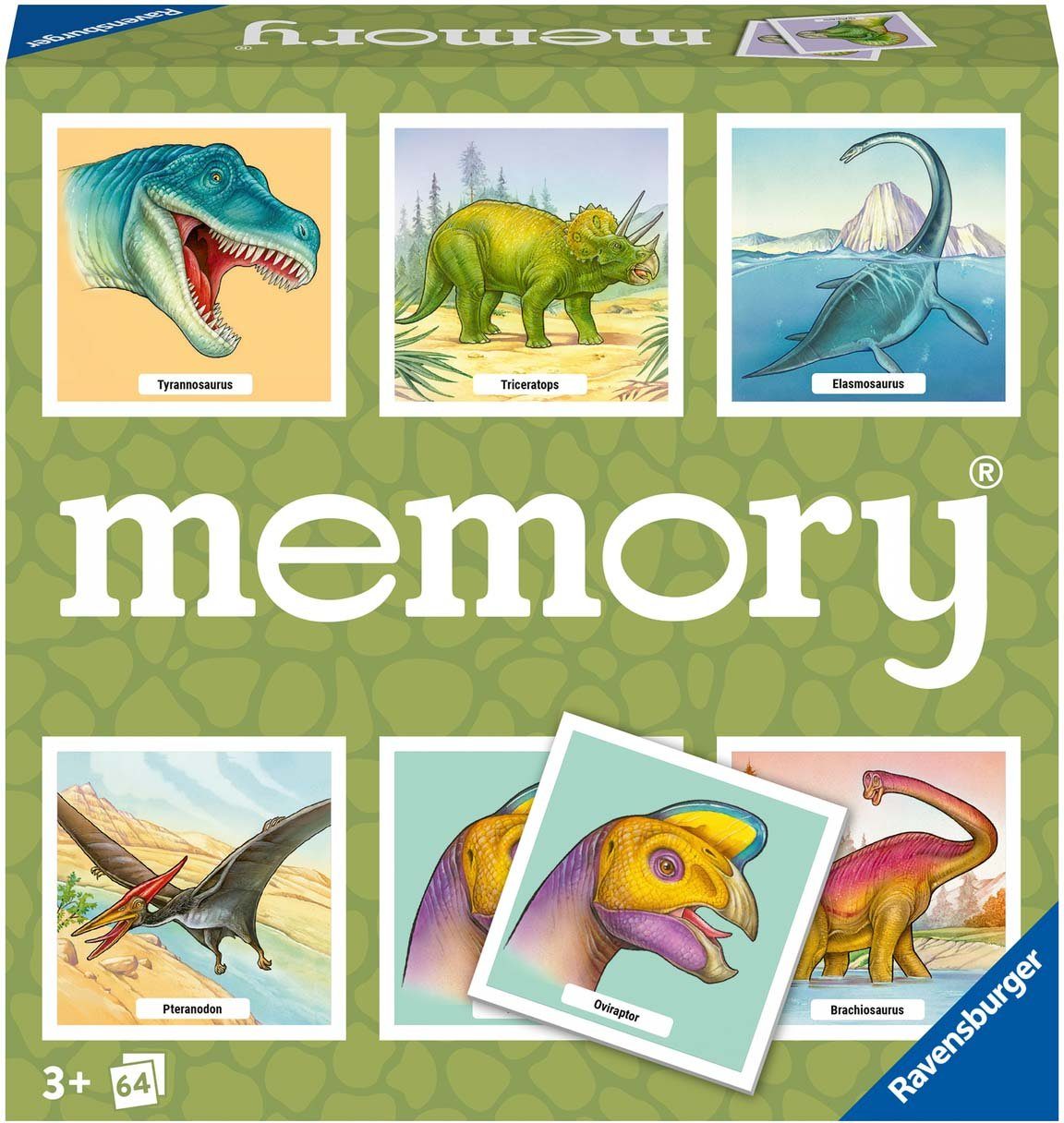 Ravensburger Spiel, Merkspiel memory® Dinosaurier, Made in Europe, FSC® - schützt Wald - weltweit