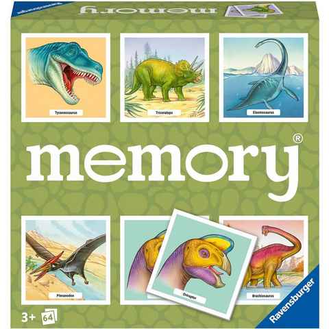 Ravensburger Spiel, Merkspiel memory® Dinosaurier, Made in Europe, FSC® - schützt Wald - weltweit