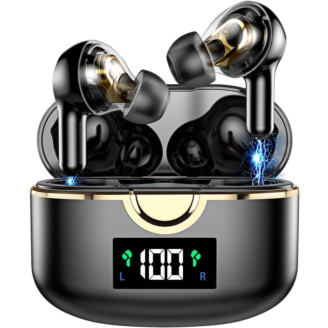 DAYUT Kabellose In-Ear-Kopfhörer Stereo Geräuschunterdrückung, Bluetooth-Kopfhörer mit