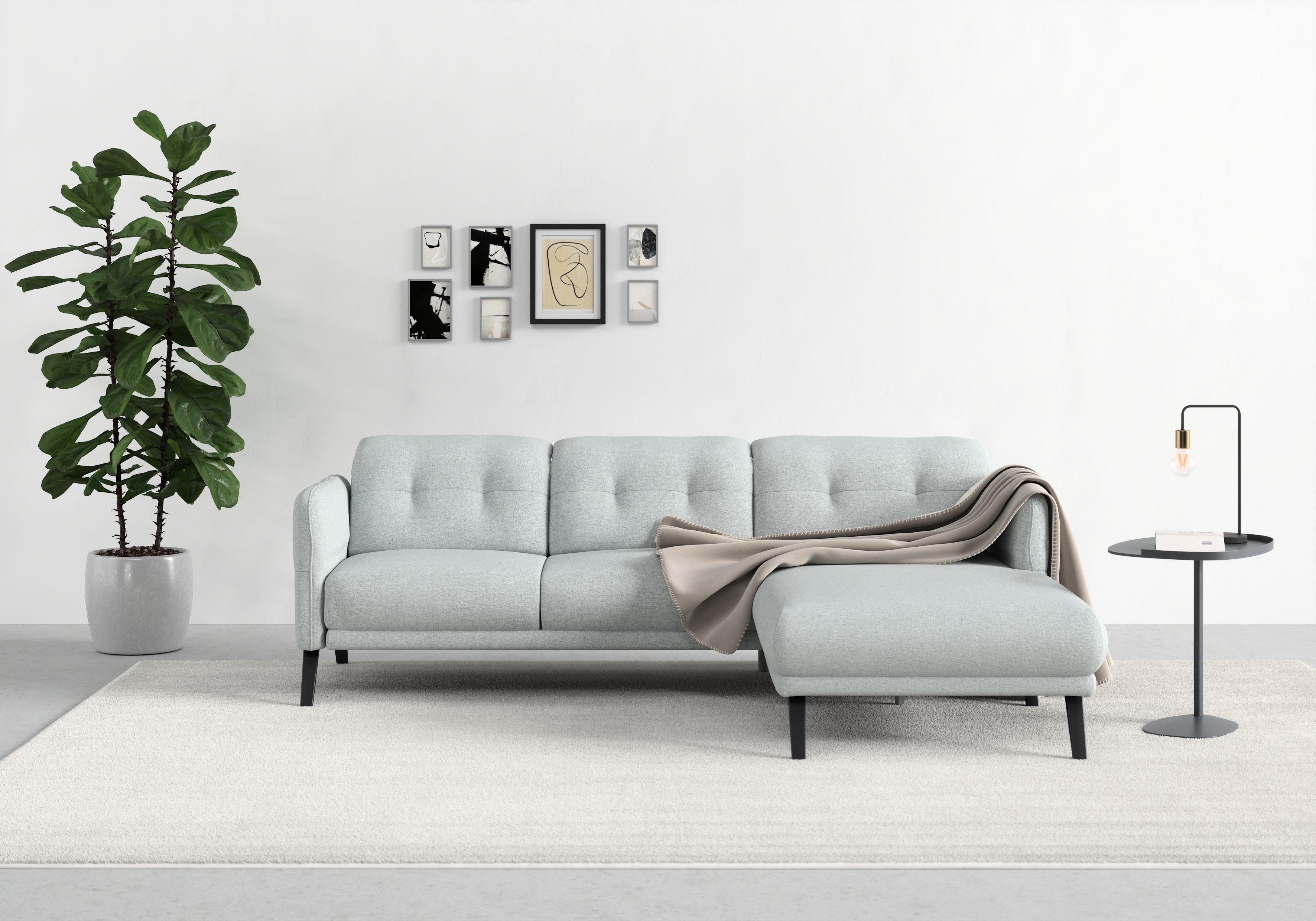 sit&more Ecksofa Scandia, Wahlweise mit Kopfteilverstellung und Armteilfunktion