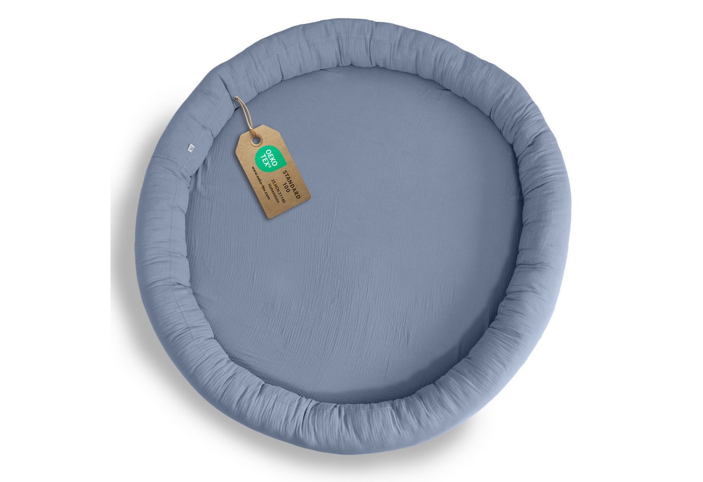 lilimaus Bodenkissen Sitzkissen für Kinder aus Musselin - Spielmatte & Kuschelecke, mit zarter Rüscheneinfassung - zum Lesen, Spielen & Kuscheln