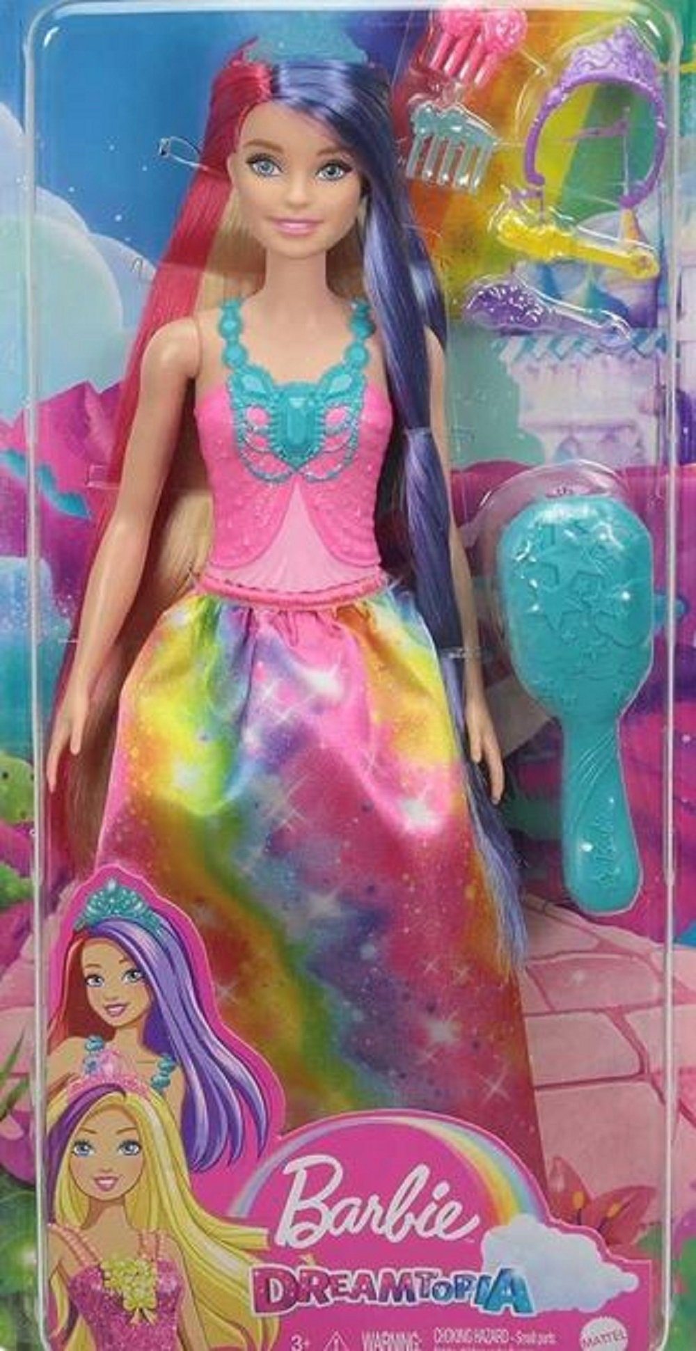 Haar Dreamtopia 30cm langem Barbie ca. Puppe Mattel® Anziehpuppe Prinzessin mit