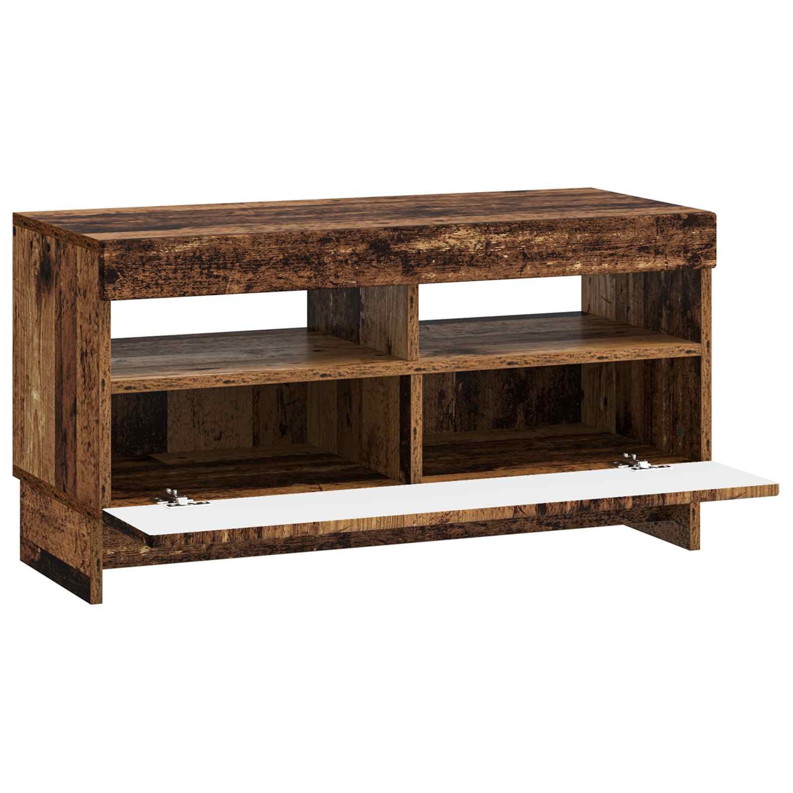 vidaXL TV-Schrank LED-TV-Schrank Altholz Holzwerkstoff