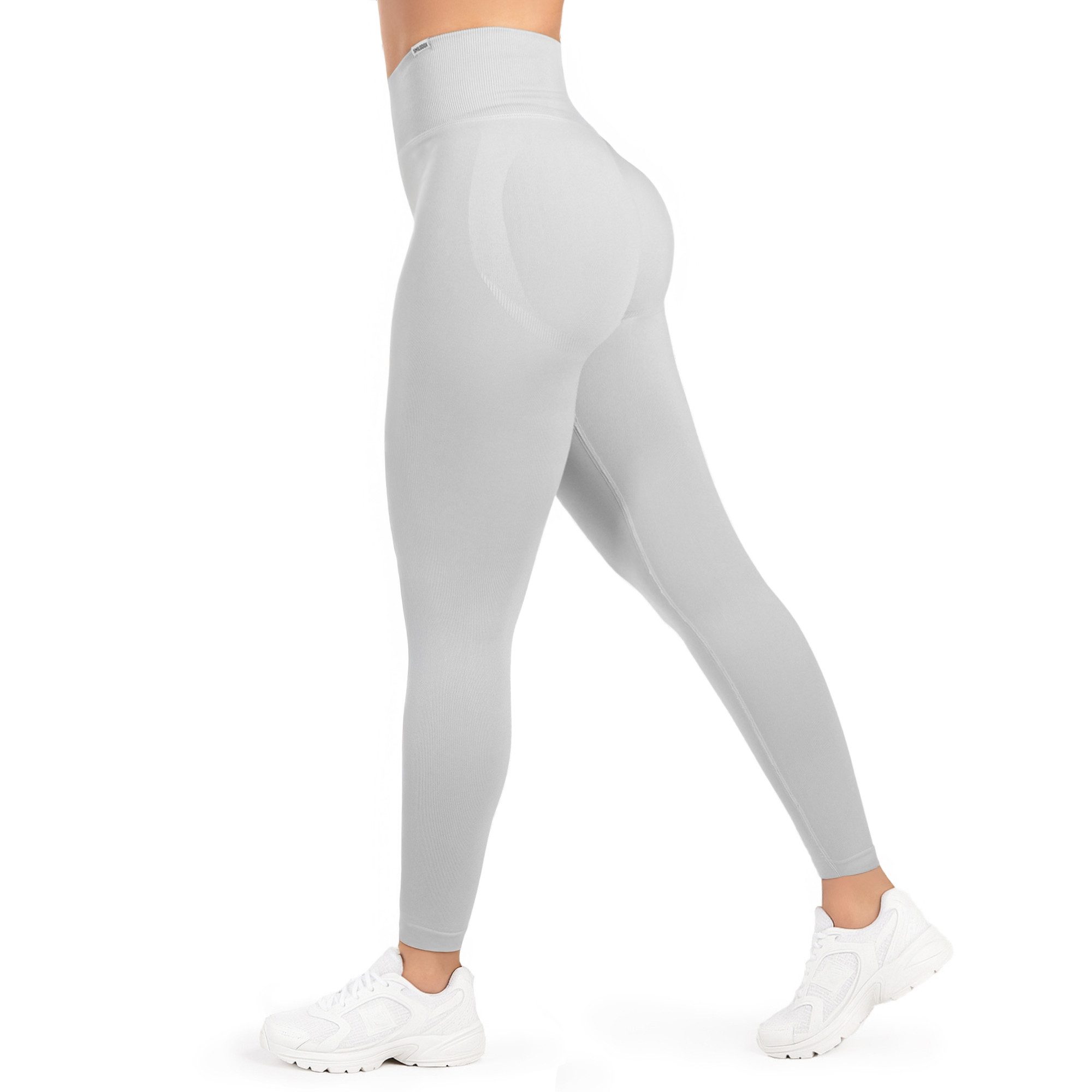 Smilodox Leggings Sena, Nahtlose High Waist Sportleggings mit V-Kontur & Shaped Fit Figurformende Trainingshose aus atmungsaktivem Funktionsmaterial