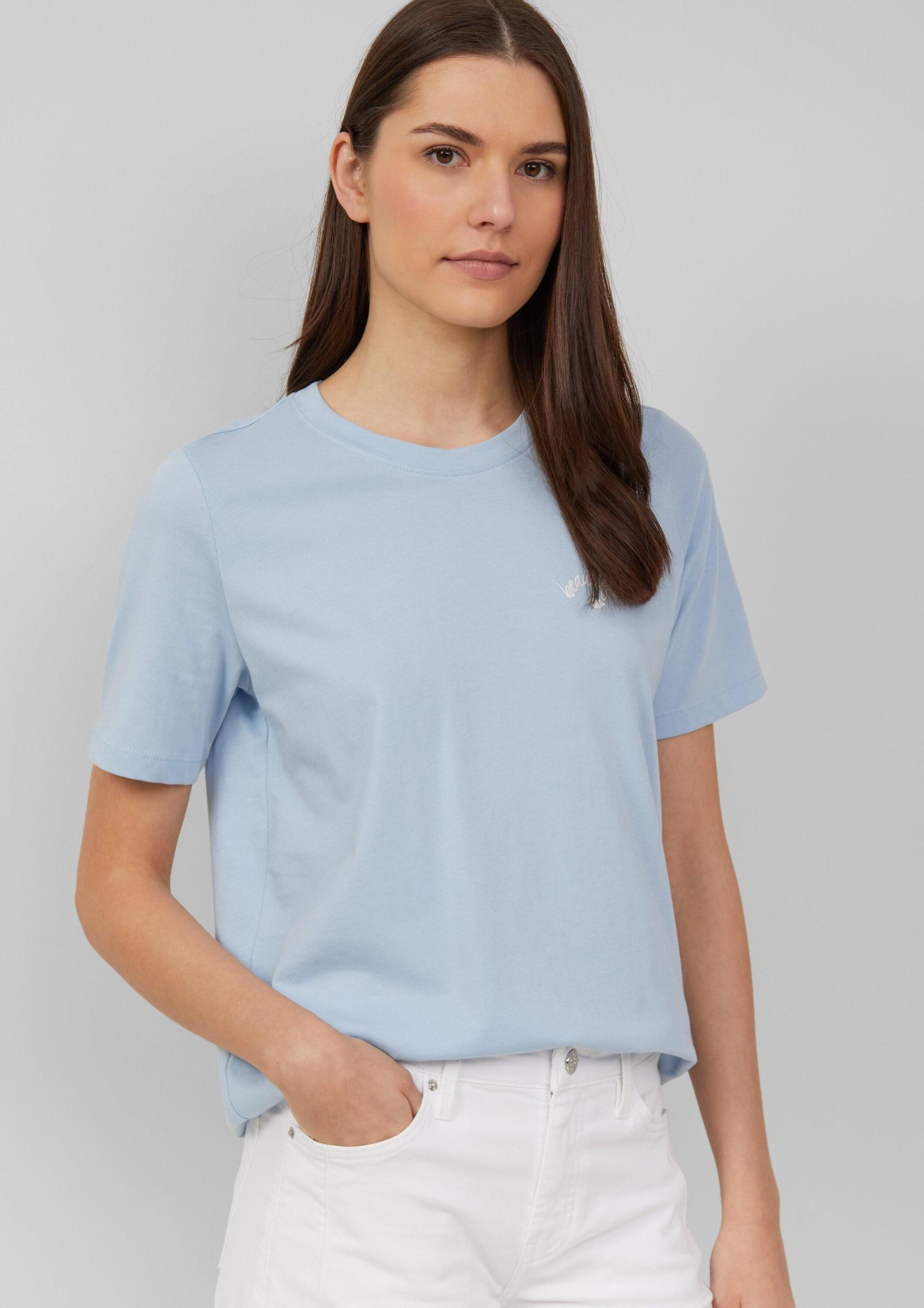 s.Oliver Kurzarmshirt T-Shirt Jerseyshirt aus Baumwolle mit Stickerei günstig online kaufen