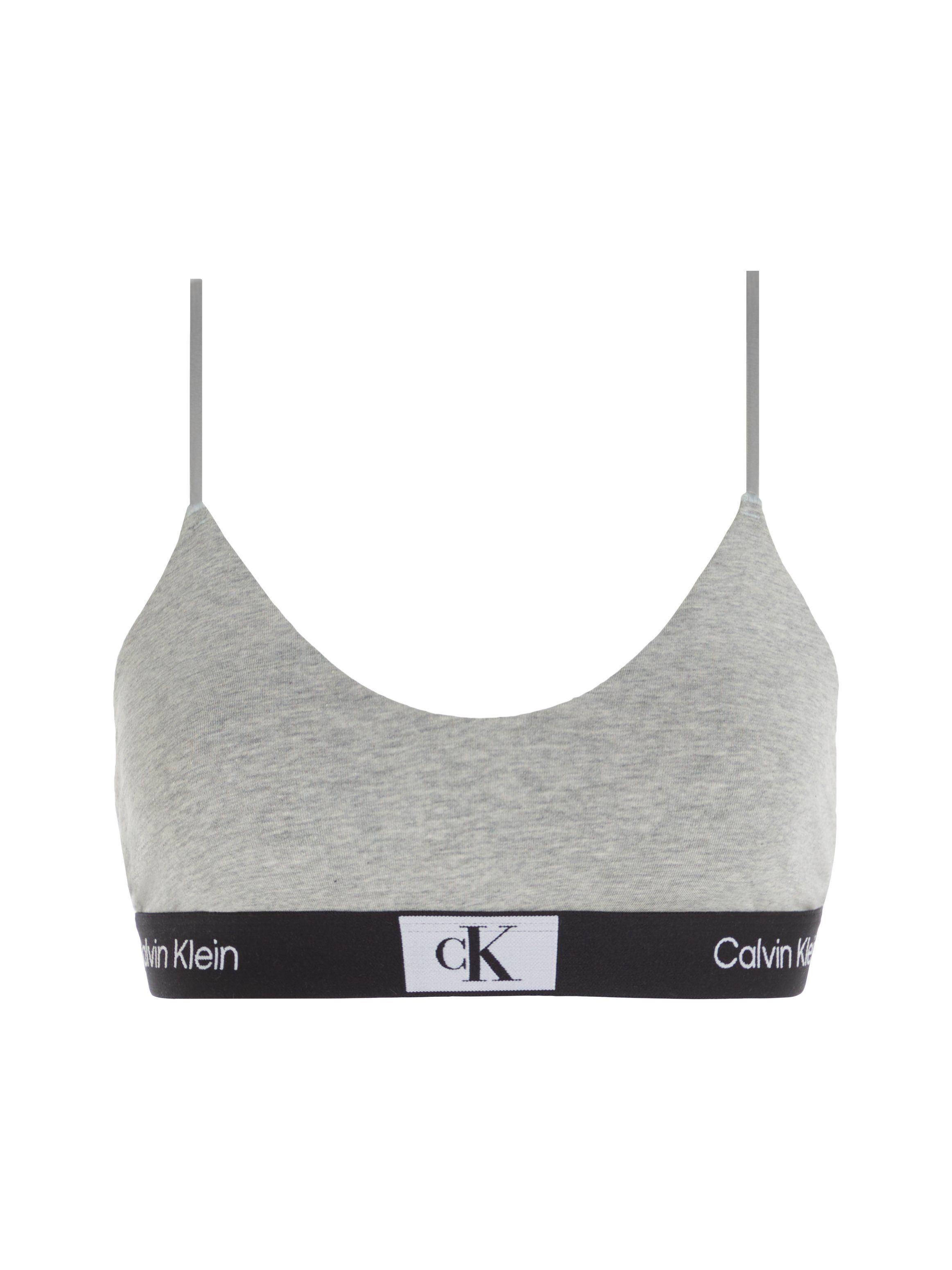 Calvin Klein Alloverprint Underwear mit Bralette-BH UNLINED BRALETTE GREY-HEATHER