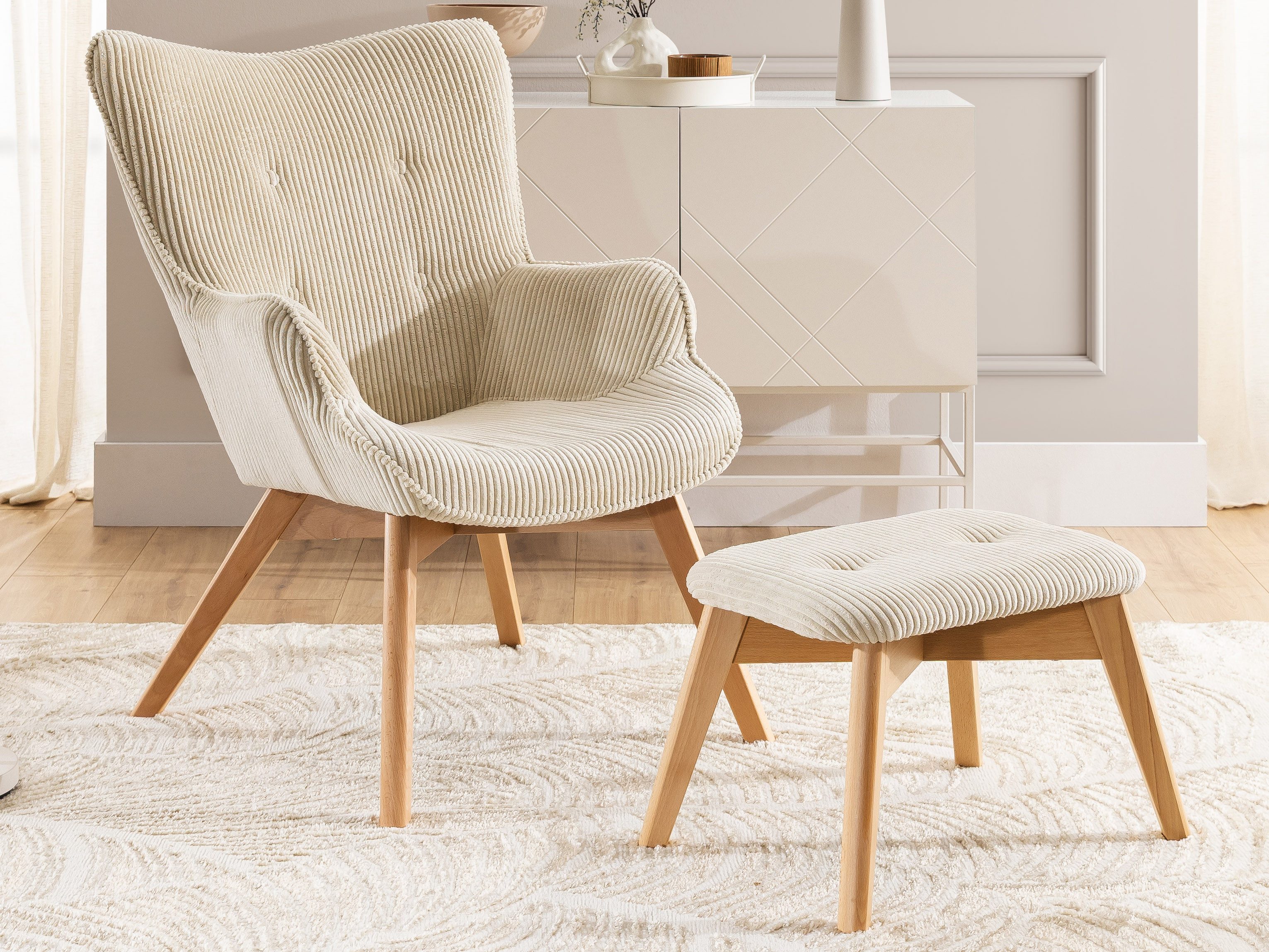 S-Style Möbel Loungesessel mit Fußhocker Lenari günstig online kaufen