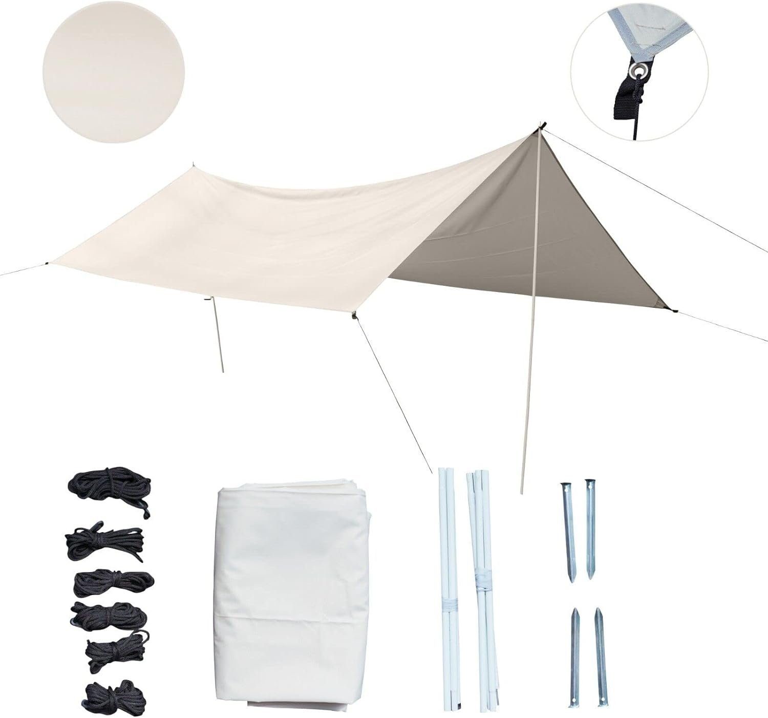 Defactoshop Sonnensegel Sonnensegel Sonnenschutz Camping Sonnendach günstig online kaufen
