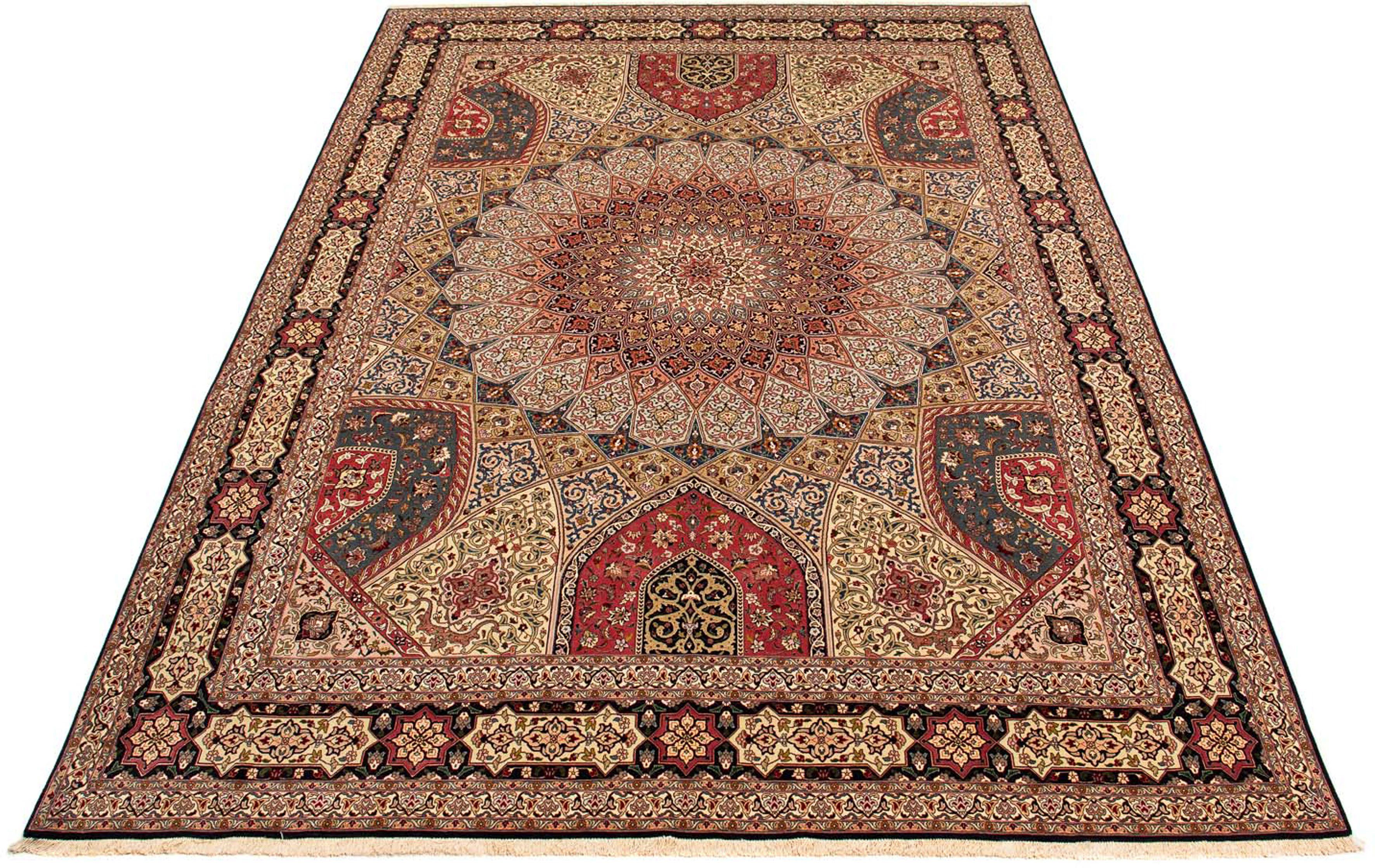 Orientteppich Perser - Täbriz - Royal - 398 x 298 cm - mehrfarbig, morgenland, rechteckig, Höhe: 7 mm, Wohnzimmer, Handgeknüpft, Einzelstück mit Zertifikat