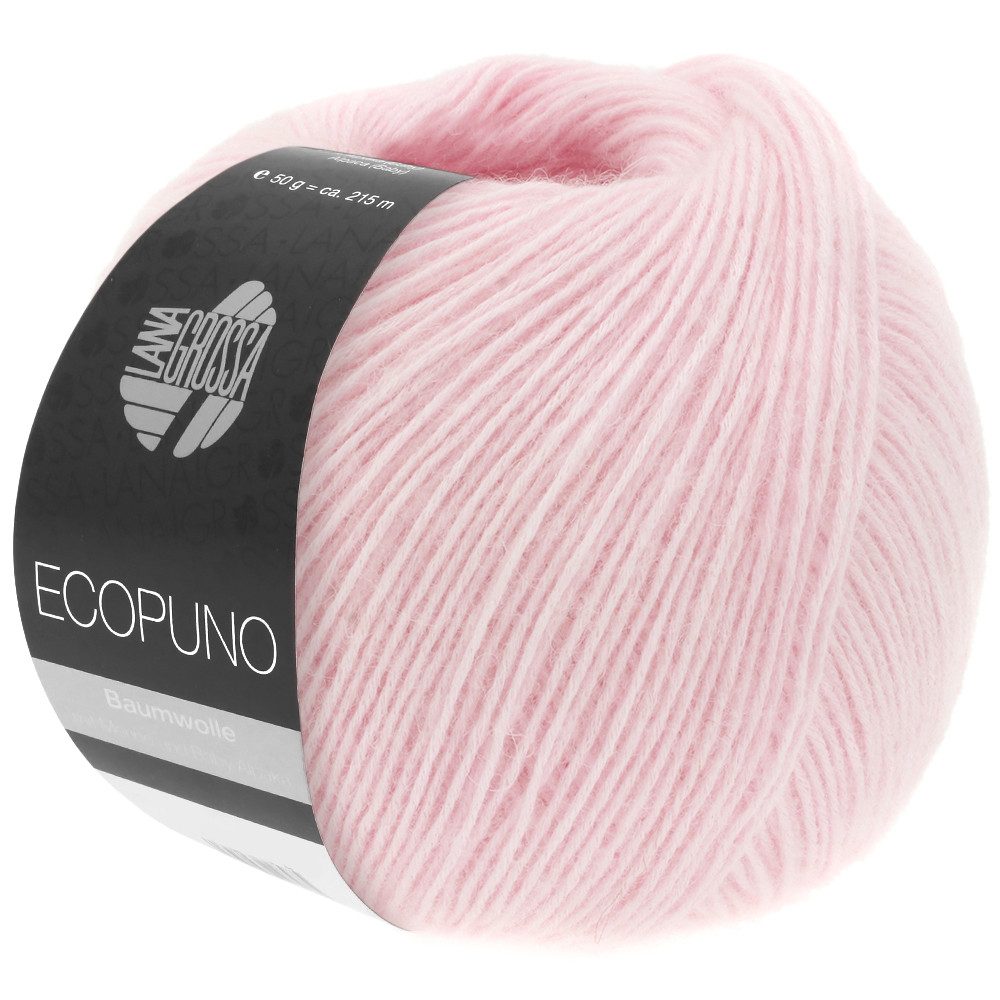 LANA GROSSA ECOPUNO Superweiches Netzgarn aus Baumwolle Häkelwolle, 215 m (72 % Baumwolle kombiniert mit Merino und feinem Alpaka, Superweiches Netzgarn aus Baumwolle, Merino & Alpaka), 50 g