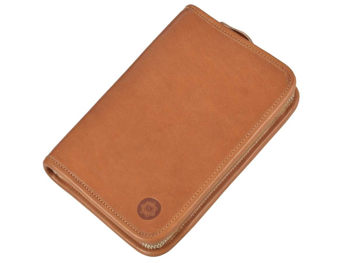 Sonnenleder Federtasche Lasse, Stifteetui, Schüleretui, 1-teilig, 15 Stiftschlaufen, Reißverschluss