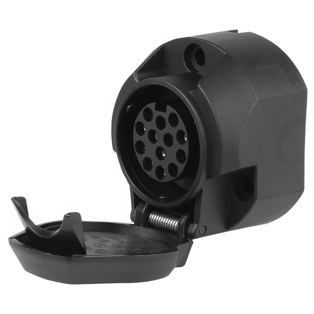 Carmotion Anhängersteckdose 13 PIN Kunststoff Anhänger-Adapter, Anhängersteckdose 13 PIN Kunststoff
