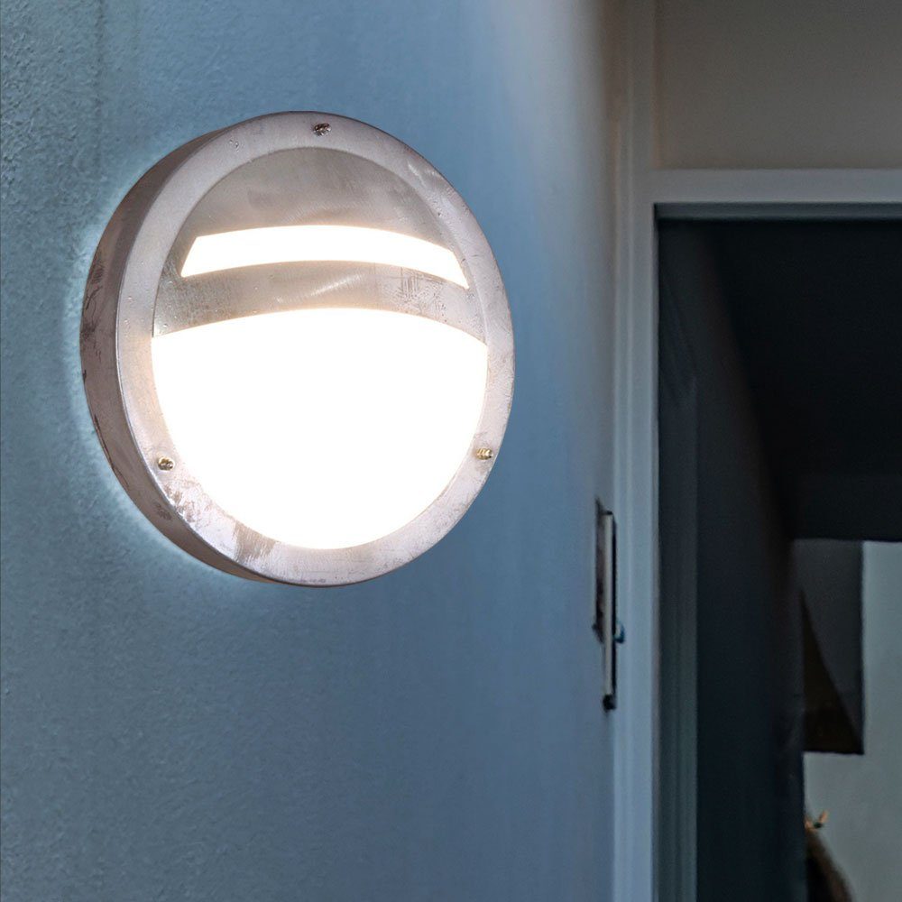Wandleuchte Aussen EGLO Warmweiß, Außen LED-Leuchtmittel Wandlampe verbaut, Außen-Wandleuchte, für Fassadenleuchte rund fest