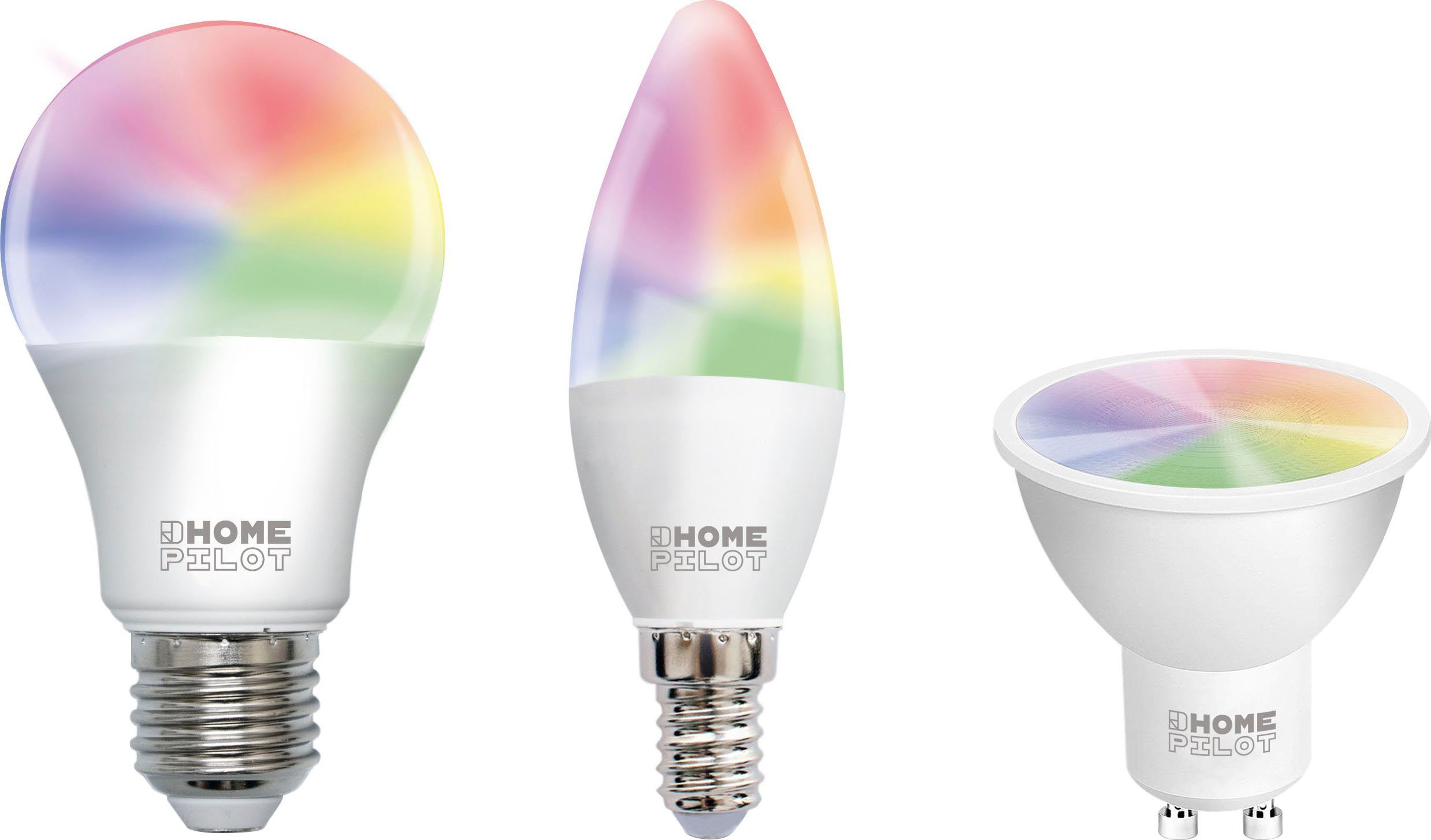 HOMEPILOT LED-Leuchtmittel Farbwechsler, Colour, Kaltweiß, White Warmweiß LED-Lampe and E14 addZ