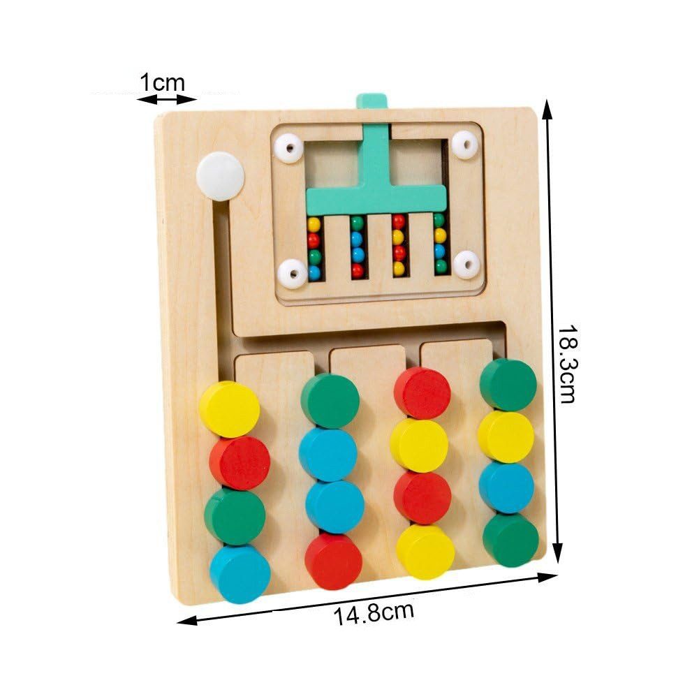 CLTYQ Lernspielzeug Montessori-Kategorisierungsspiel, Bunte Perlenholz-Puzz günstig online kaufen