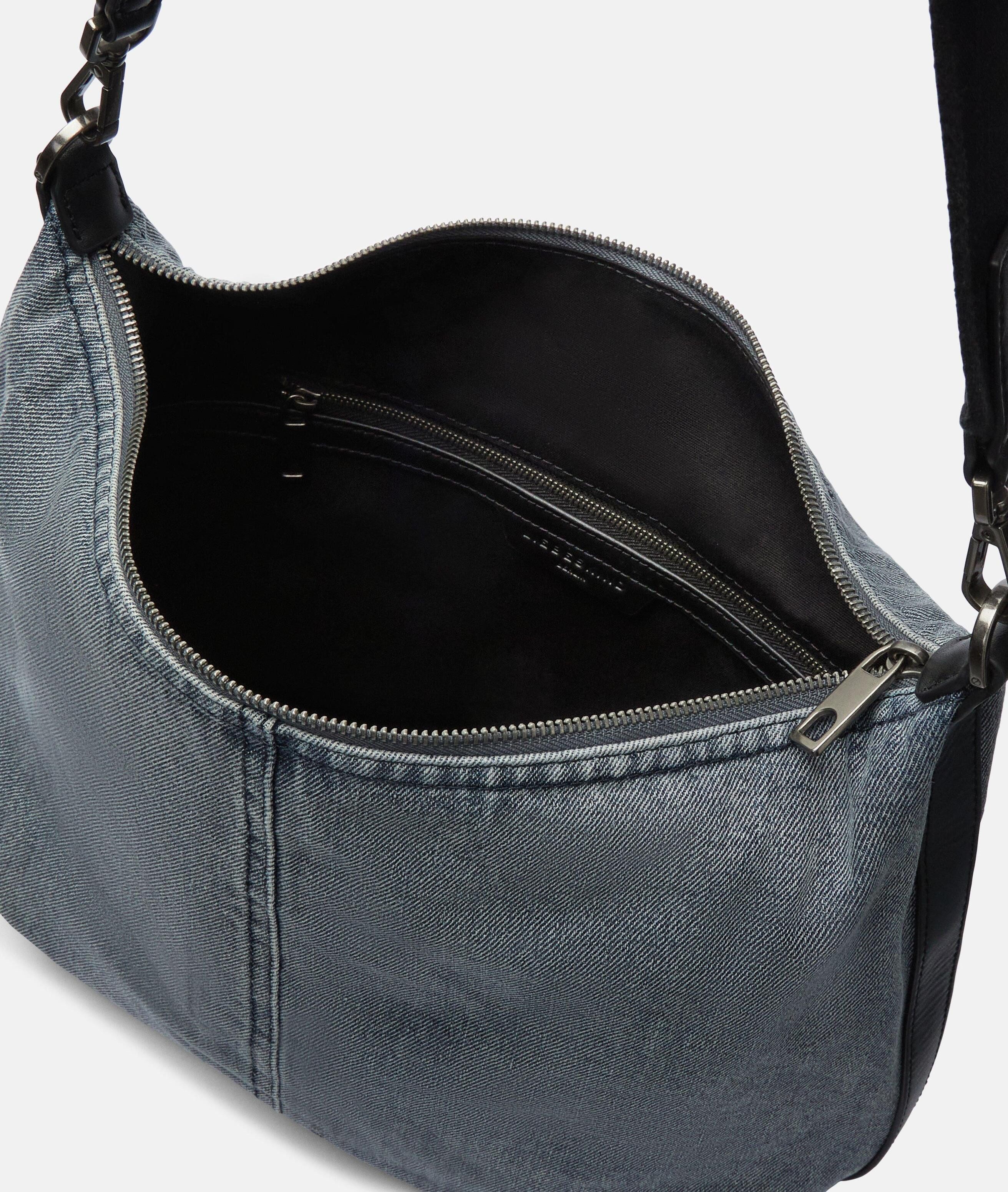 Liebeskind Berlin Schultertasche Denim Paris Hobo M, Geräumige Schultertasche aus Denim