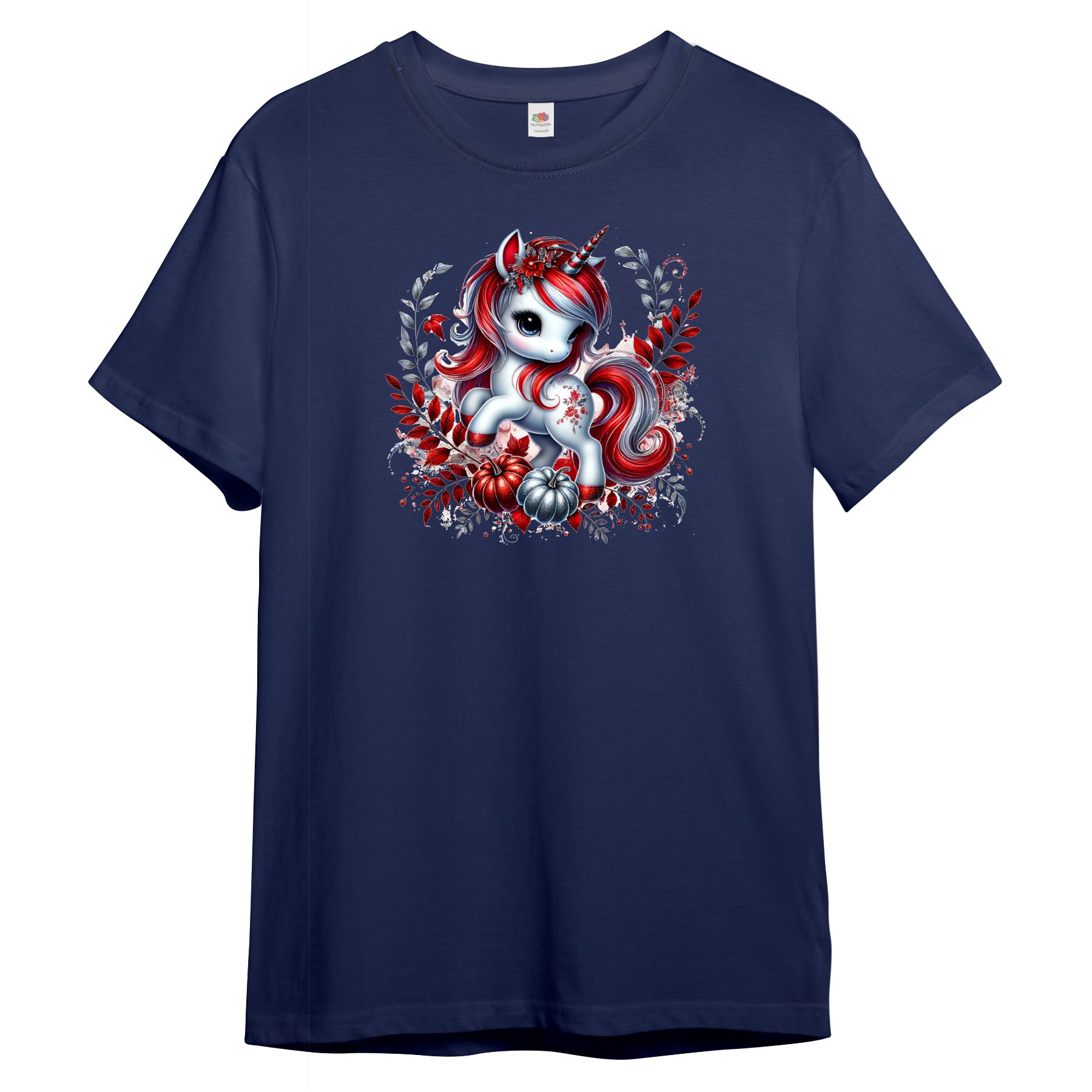 T-Shirt Kinder T-Shirt, Einhorn mit Blumen