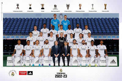 Grupo Erik Poster Real Madrid Poster Mannschaft Saison 2022/23 91,5 x 61 cm